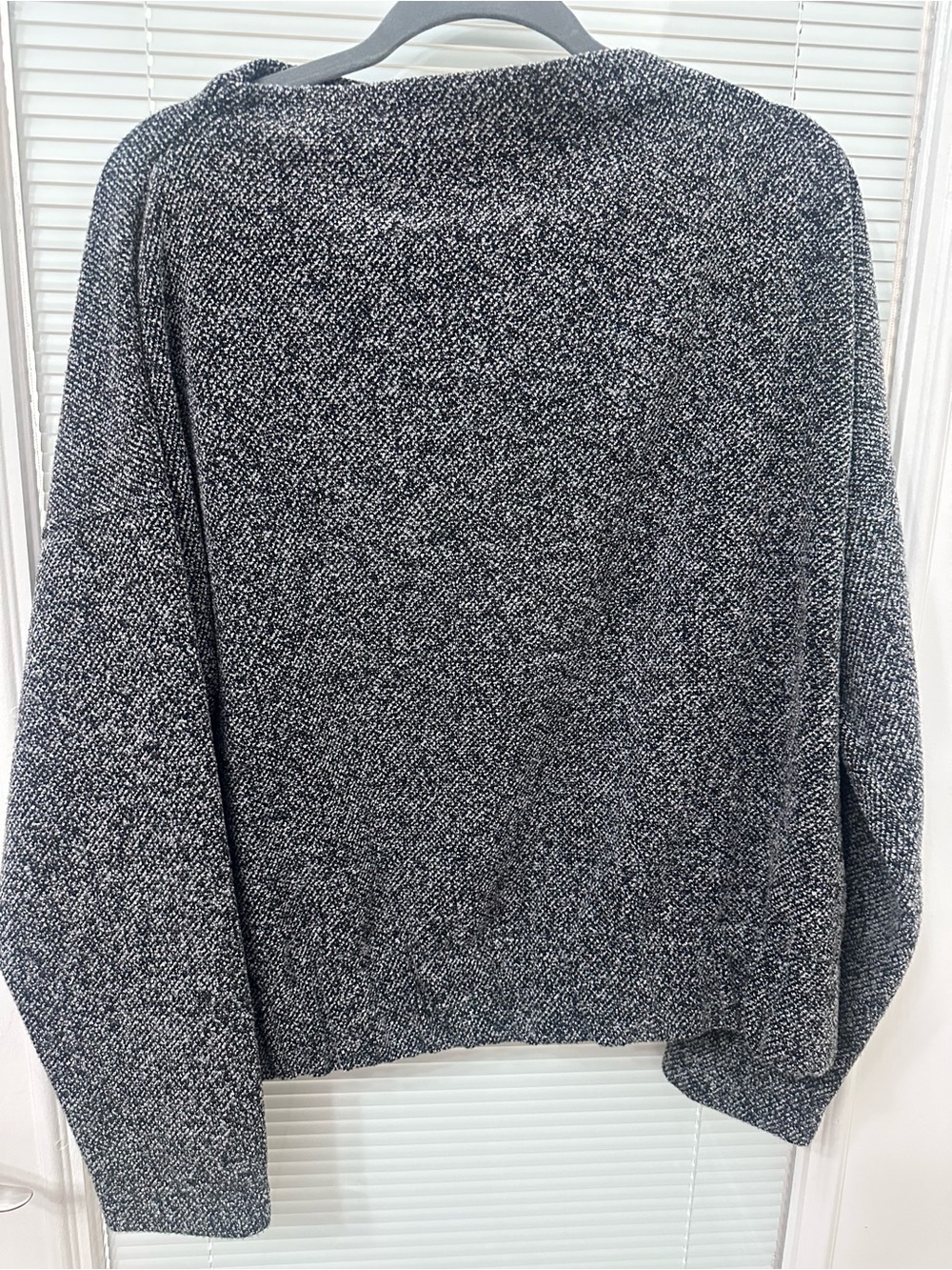 Prologue Black & White Marled Cowl Neck Sweater